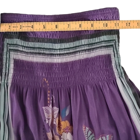 DEPT NORDSTROM Smocked Strapless Scarf Dress XS S Boho Euro Netherlands - Picture 12 of 16